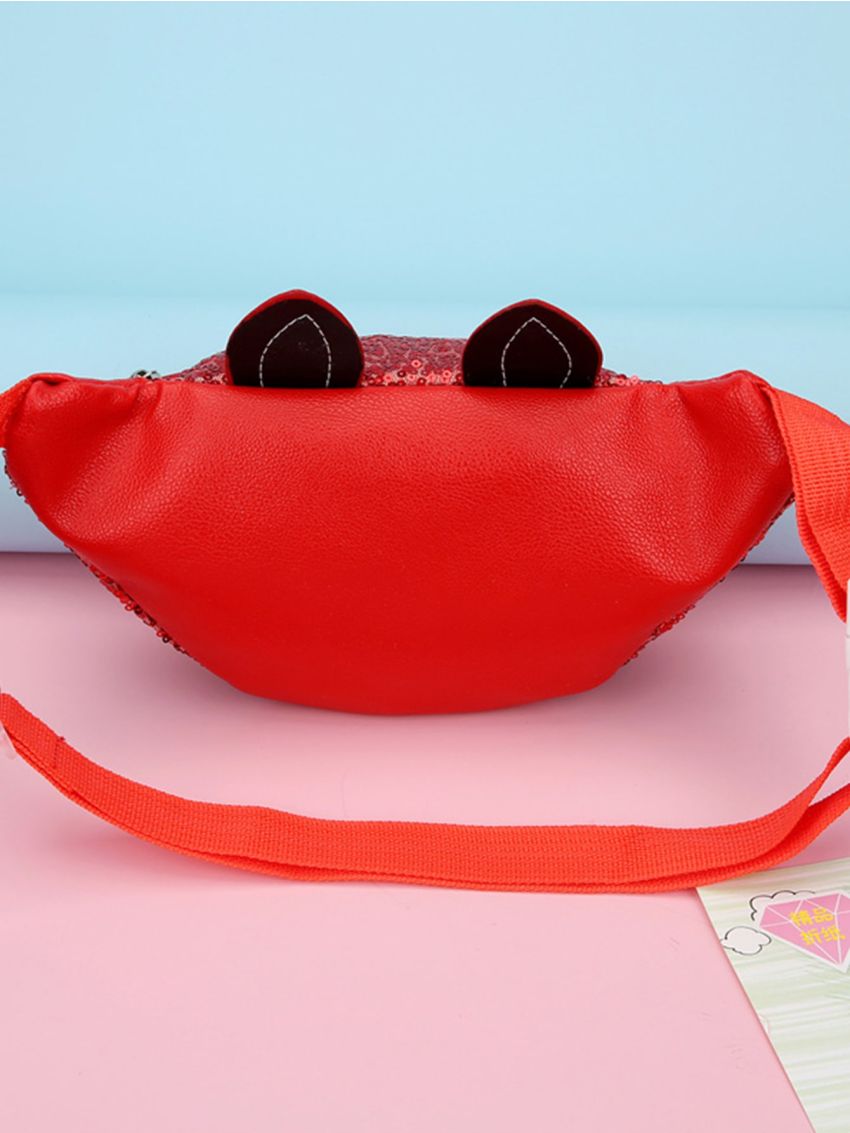 Allover Sequin Decor Cartoon Design Fanny Pack