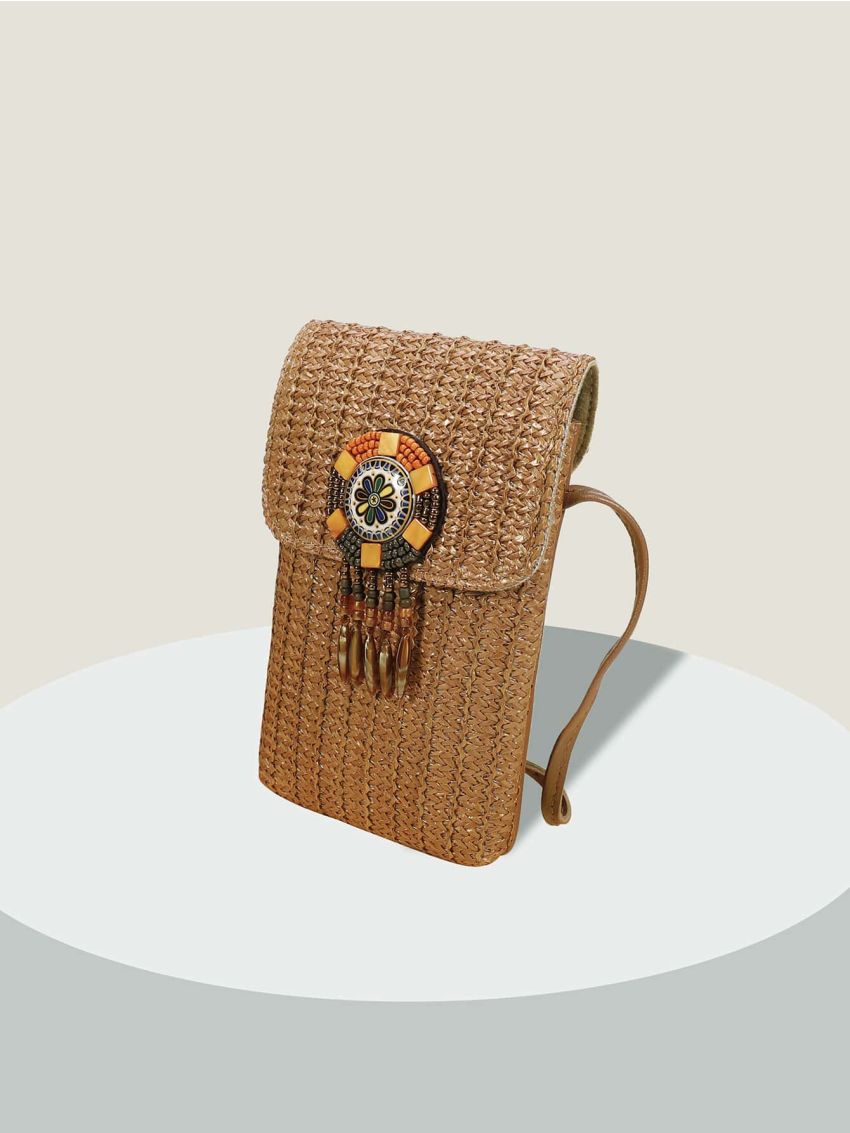 Flower Decor Flap Phone Wallet