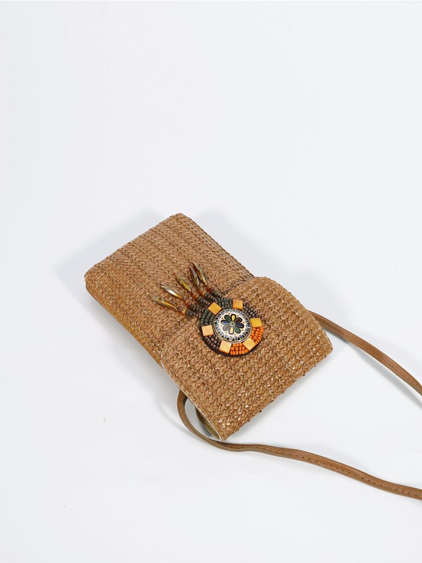 Flower Decor Flap Phone Wallet