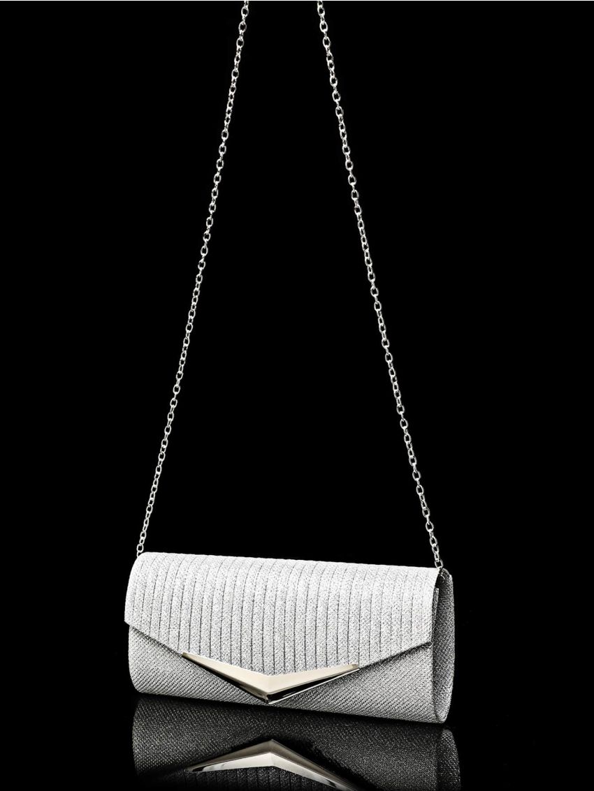 Glitter Metal Decor Flap Envelope Bag
