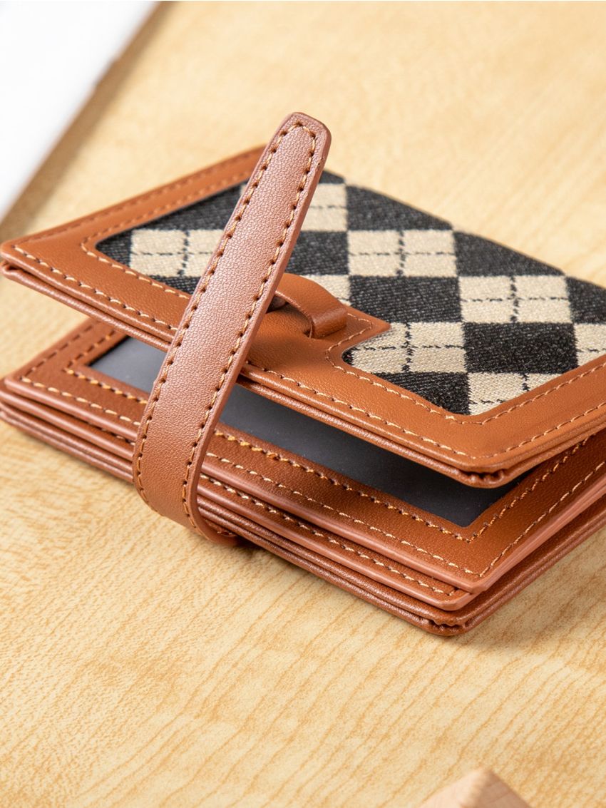 Argyle Pattern Card Holder