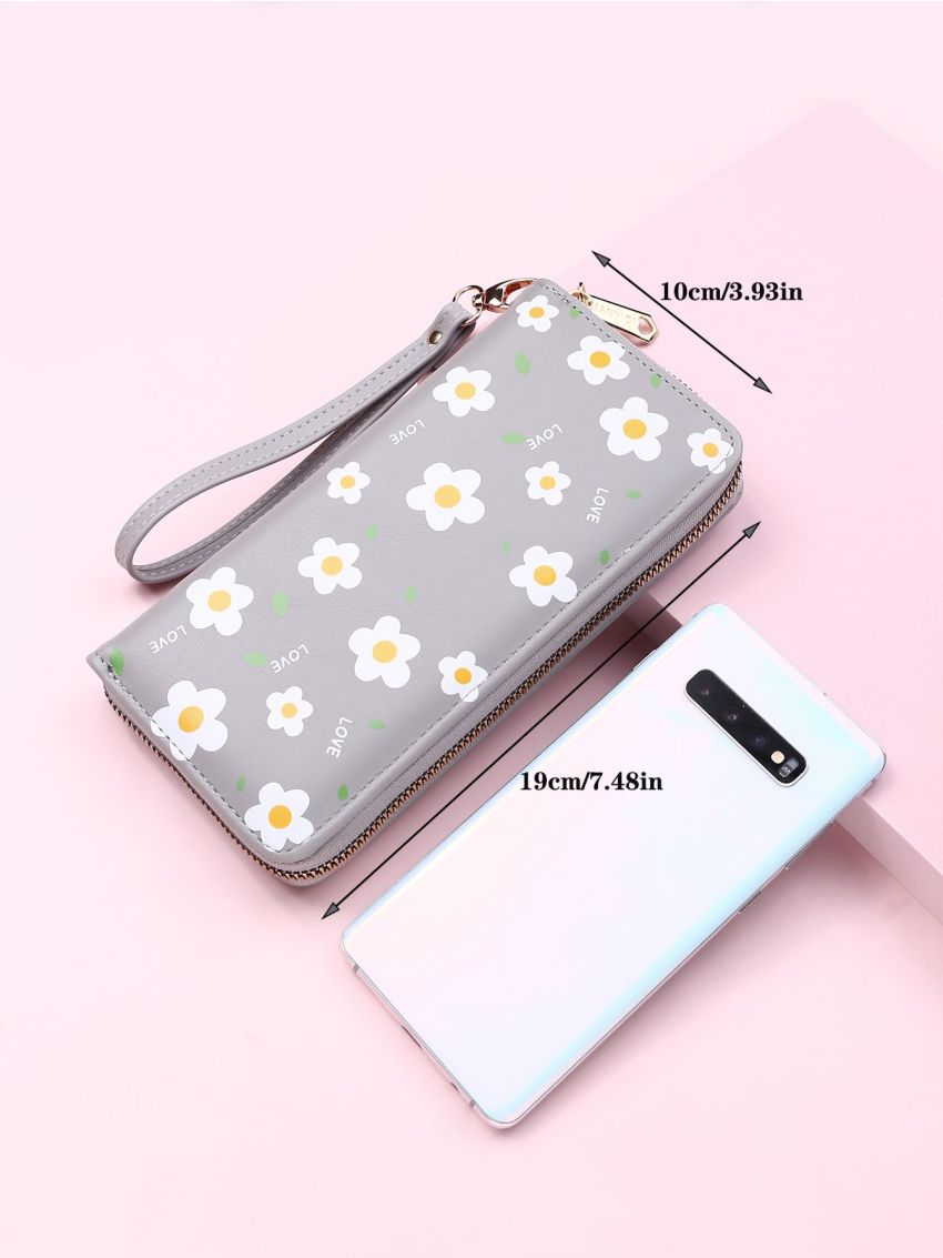 Floral Graphic Long Wallet