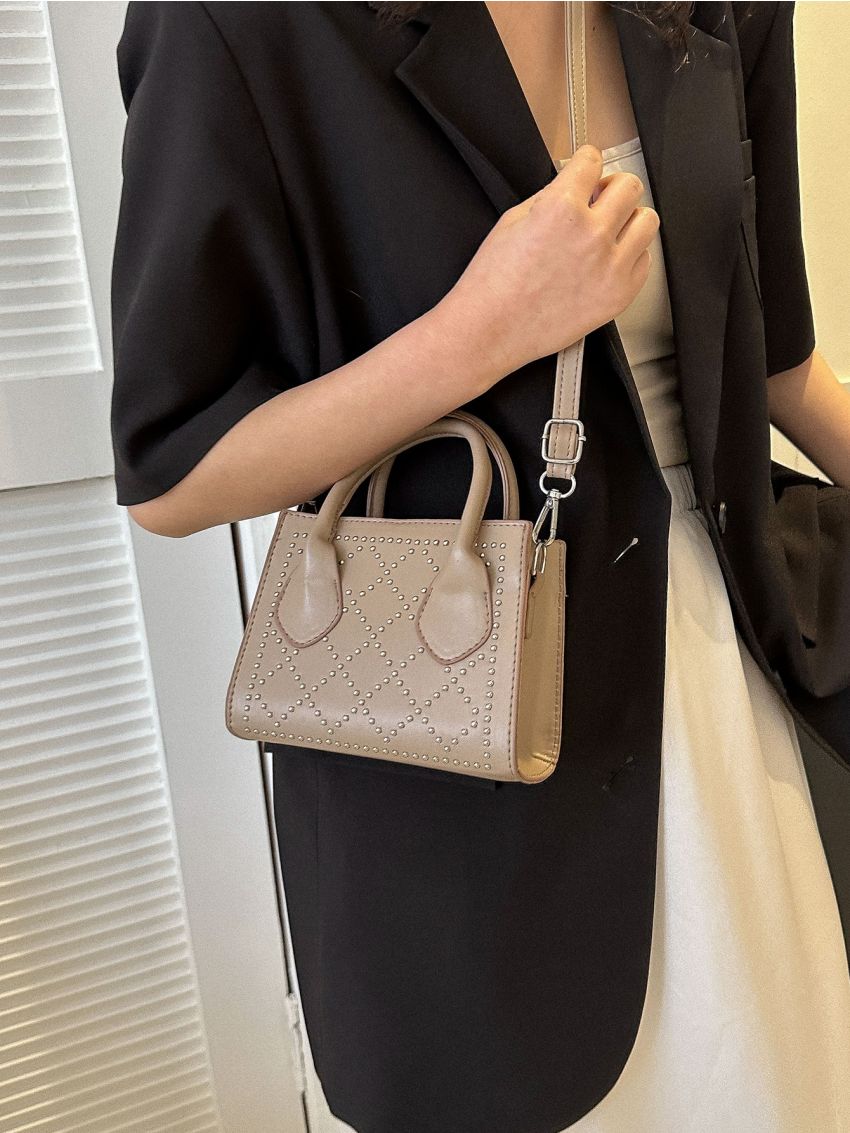 Mini Geometric Embossed Square Bag