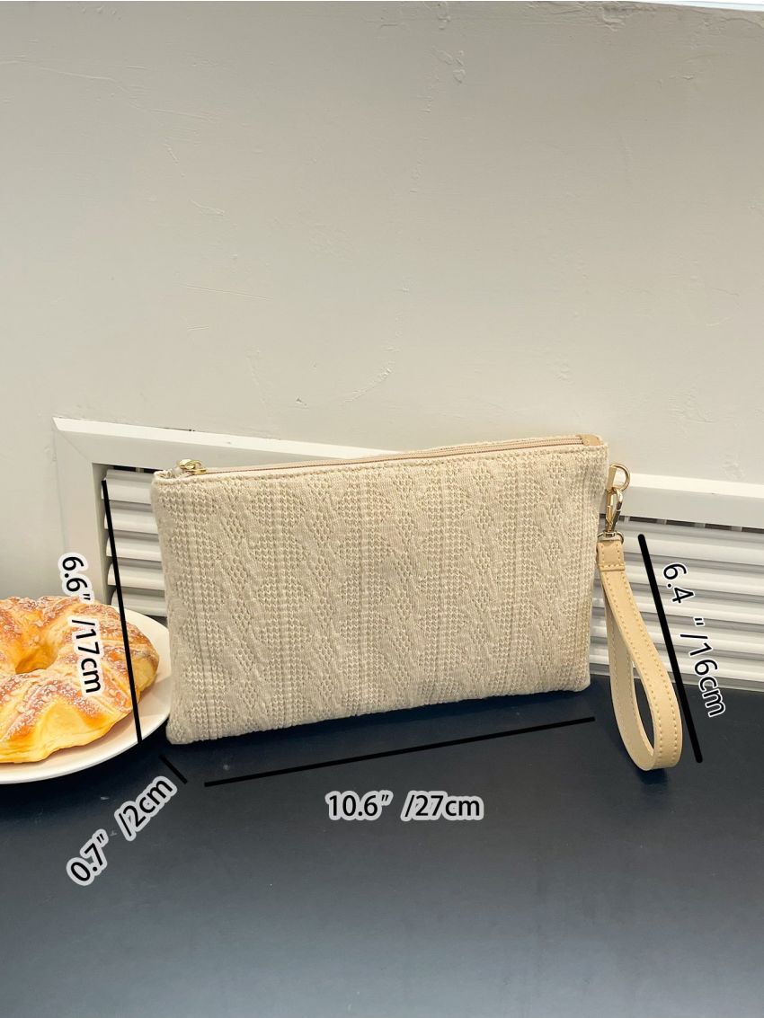 Minimalist Crochet Bag With Wristlet For Vacation Travel