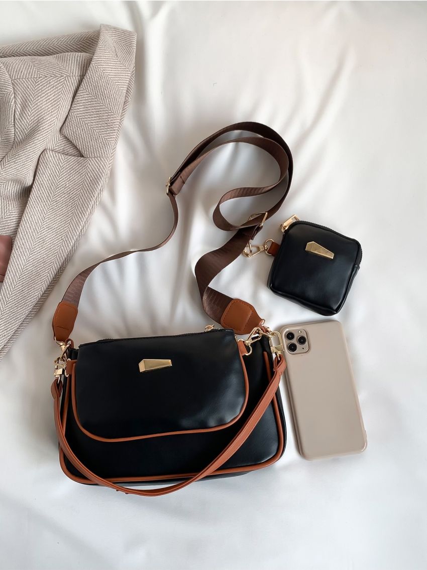 Minimalist Satchel Bag With Coin Purse