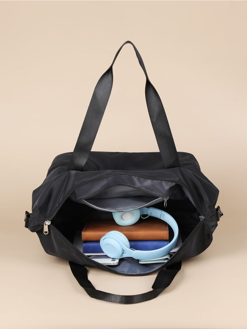 Patch Detail Waterproof Travel Bag