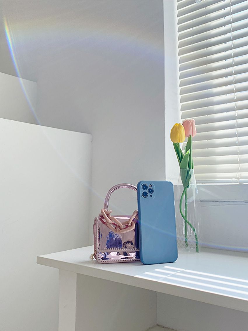 Mini Metallic Flap Chain Square Bag