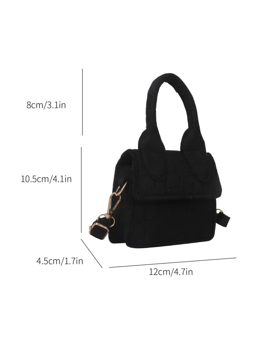 Mini Crocodile Embossed Flap Square Bag