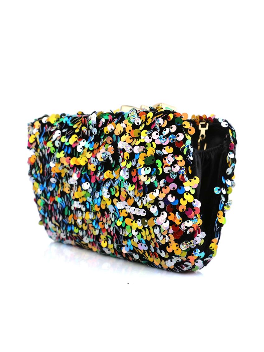 Mini Sequin & Bow Decor Box Bag