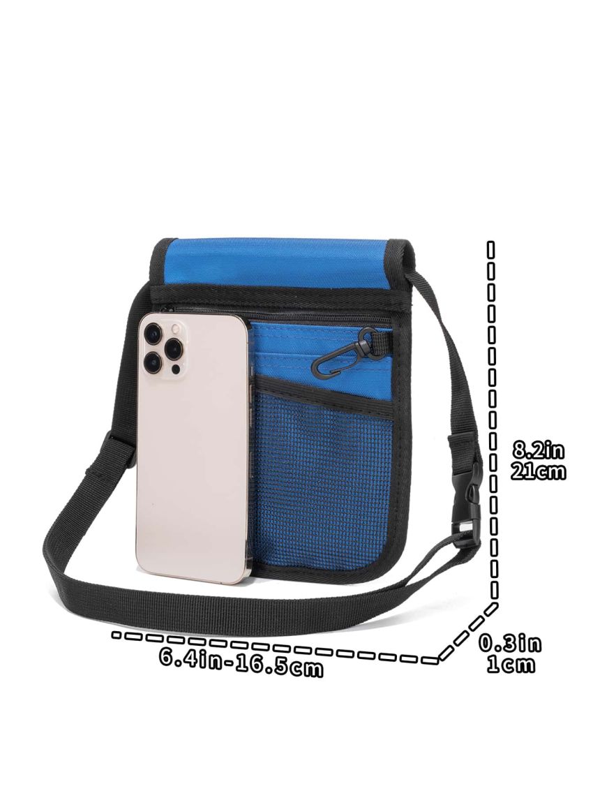 Mini Mesh Panel Contrast Binding Flap Bag