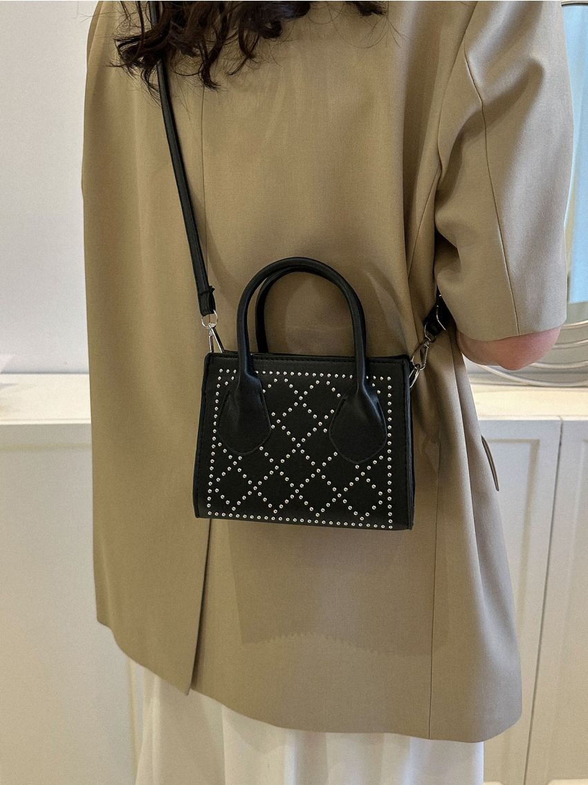 Mini Studded Decor Square Bag