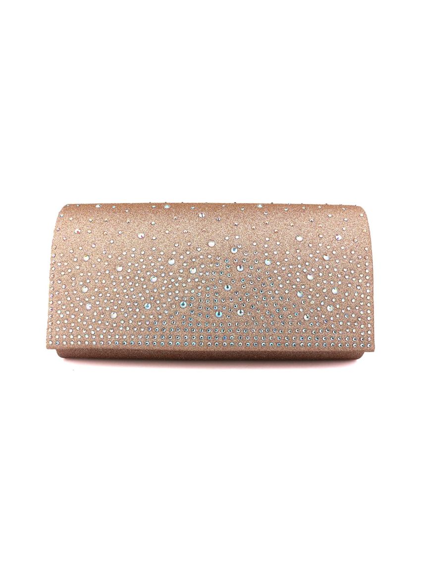 Rhinestone Decor Glitter Flap Envelope Bag