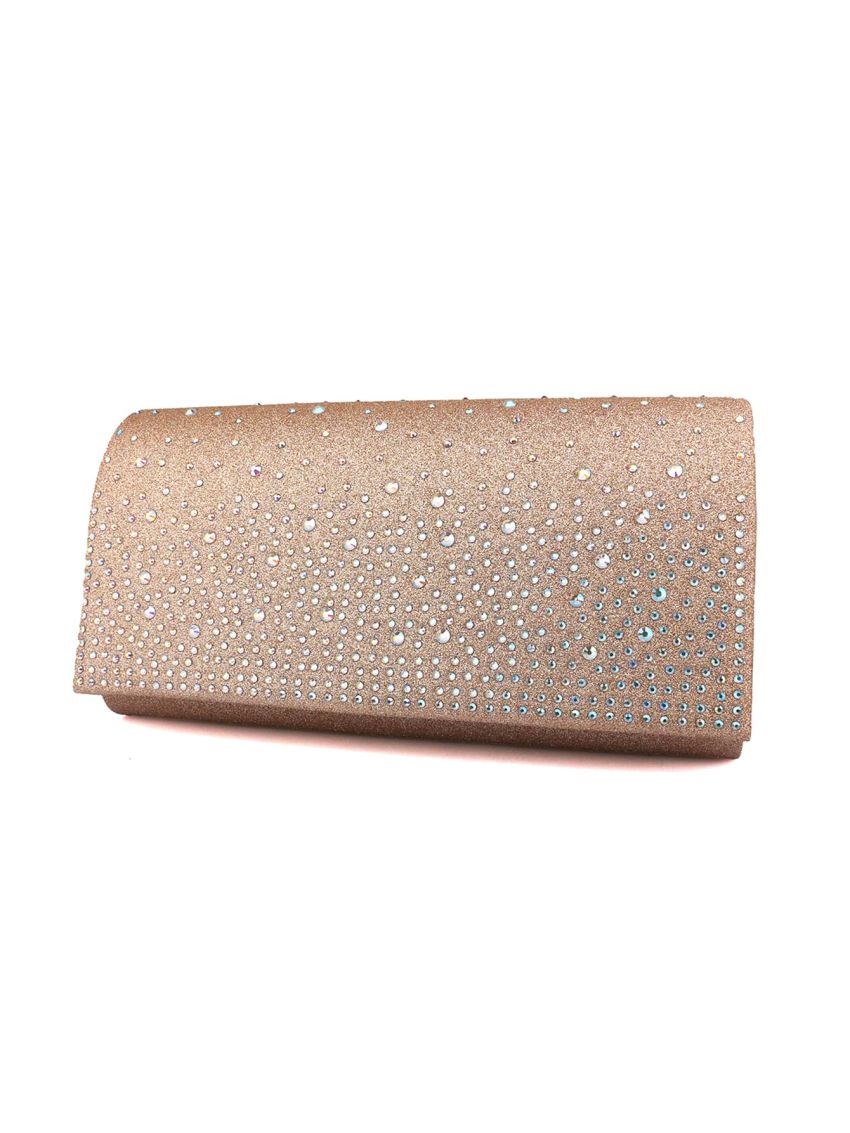 Rhinestone Decor Glitter Flap Envelope Bag