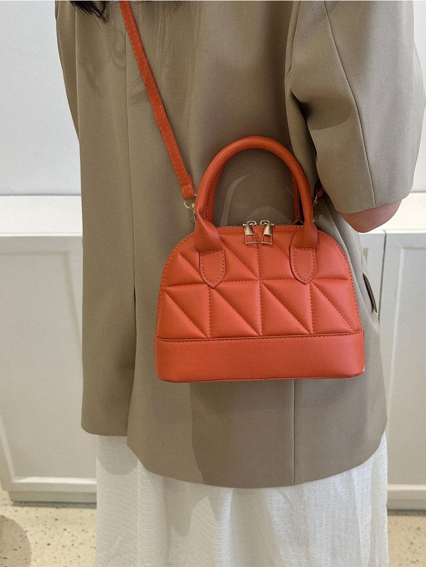 Quilted Double Handle Dome Bag