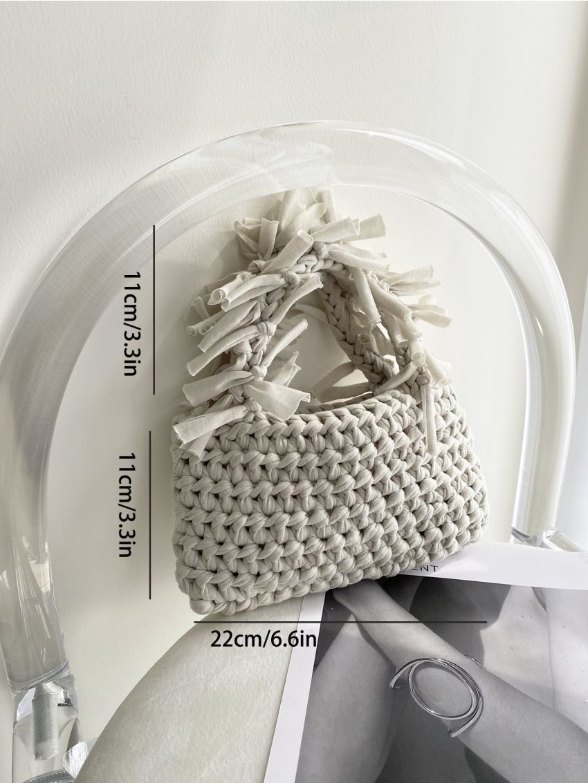Minimalist Top Handle Crochet Bag