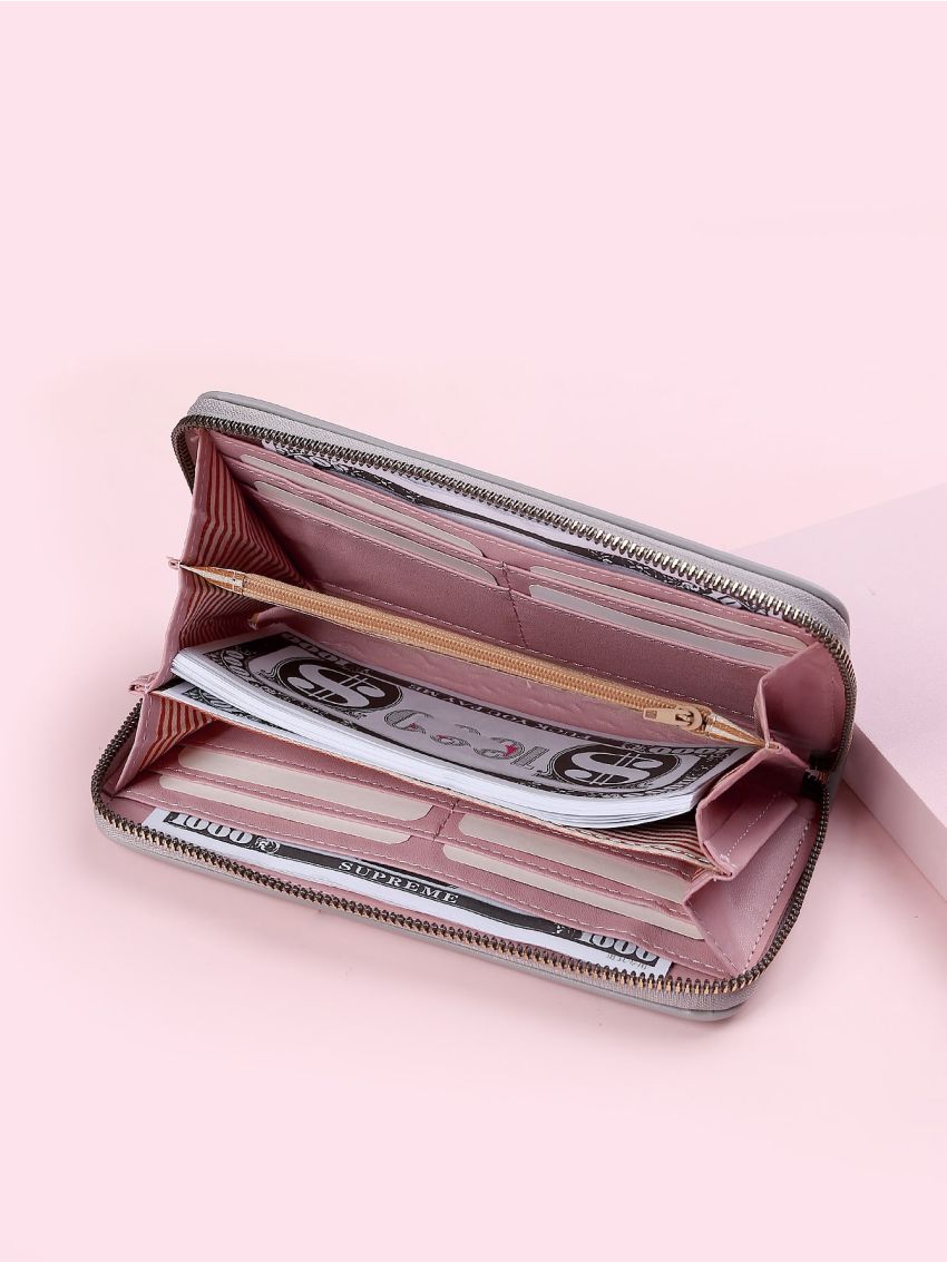 Floral Graphic Long Wallet