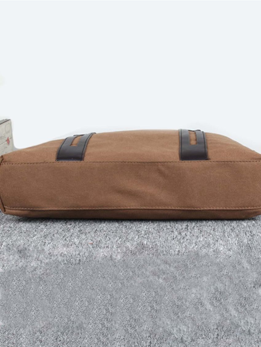 Men Patch Detail Briefcase