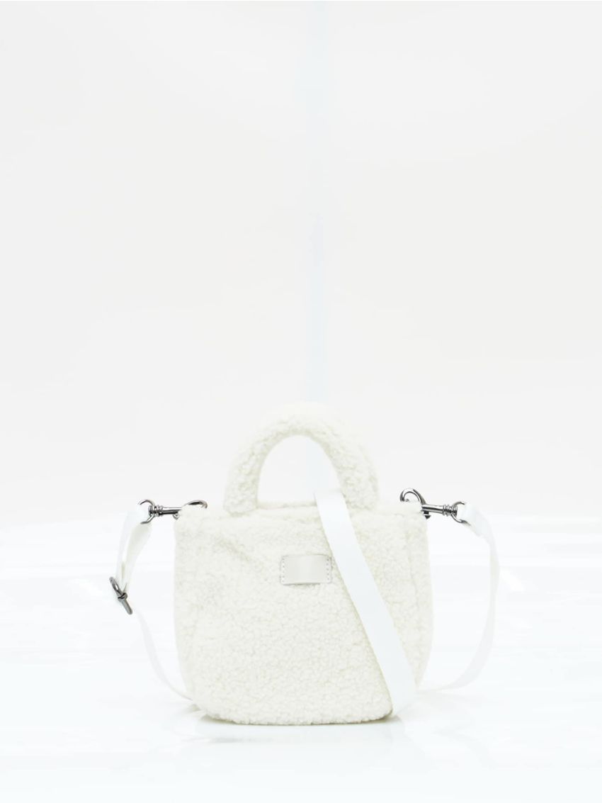 Mini Letter Patch Decor Fluffy Square Bag