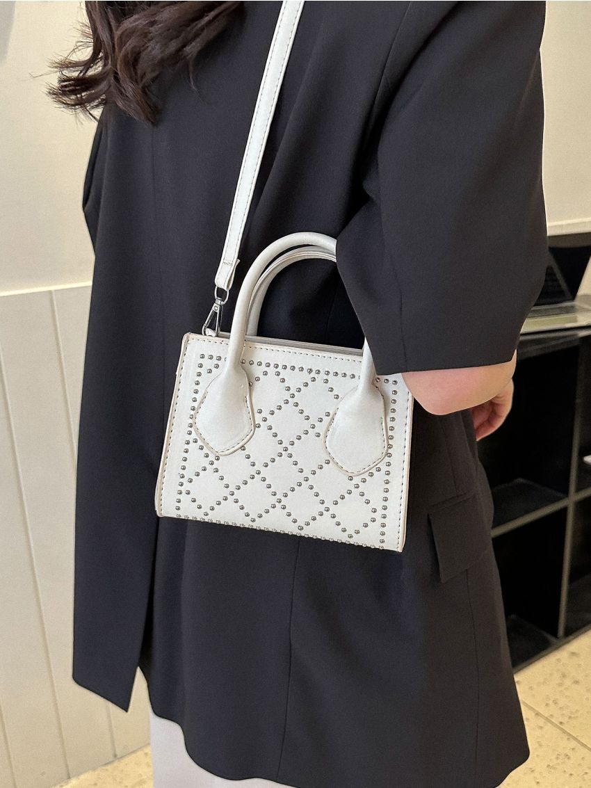 Mini Quilted Pattern Square Bag