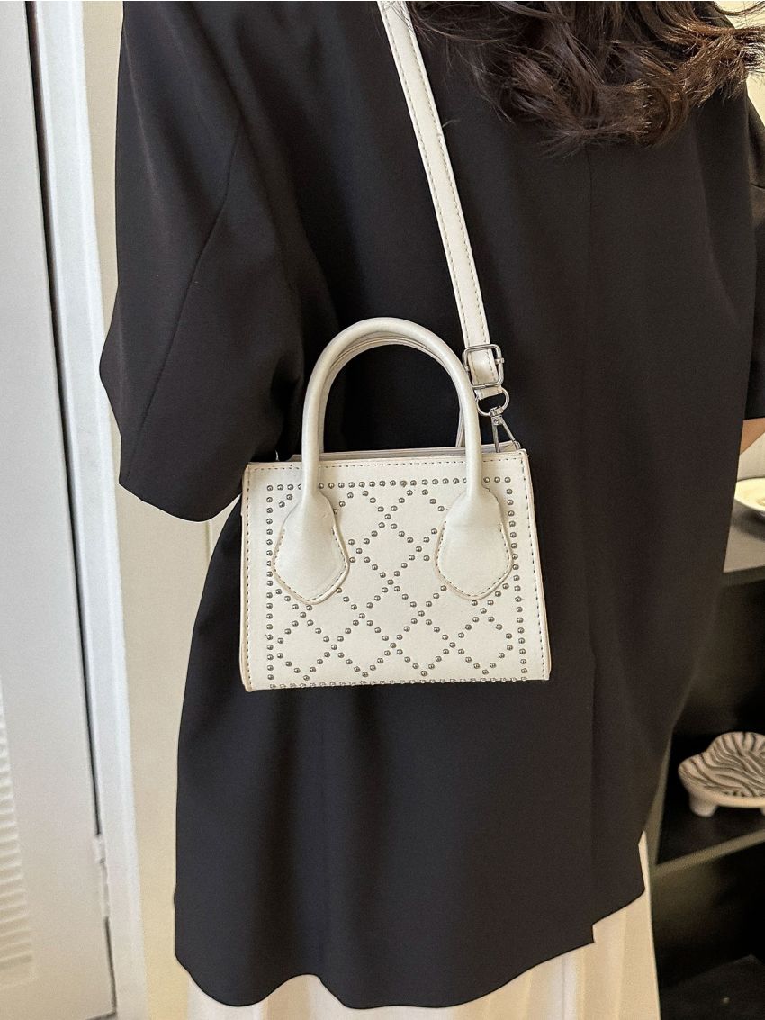 Mini Quilted Pattern Square Bag