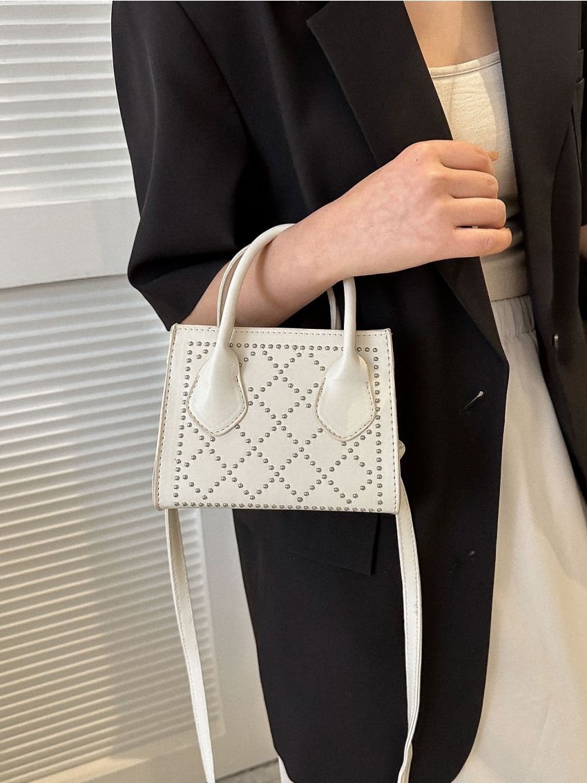 Mini Quilted Pattern Square Bag