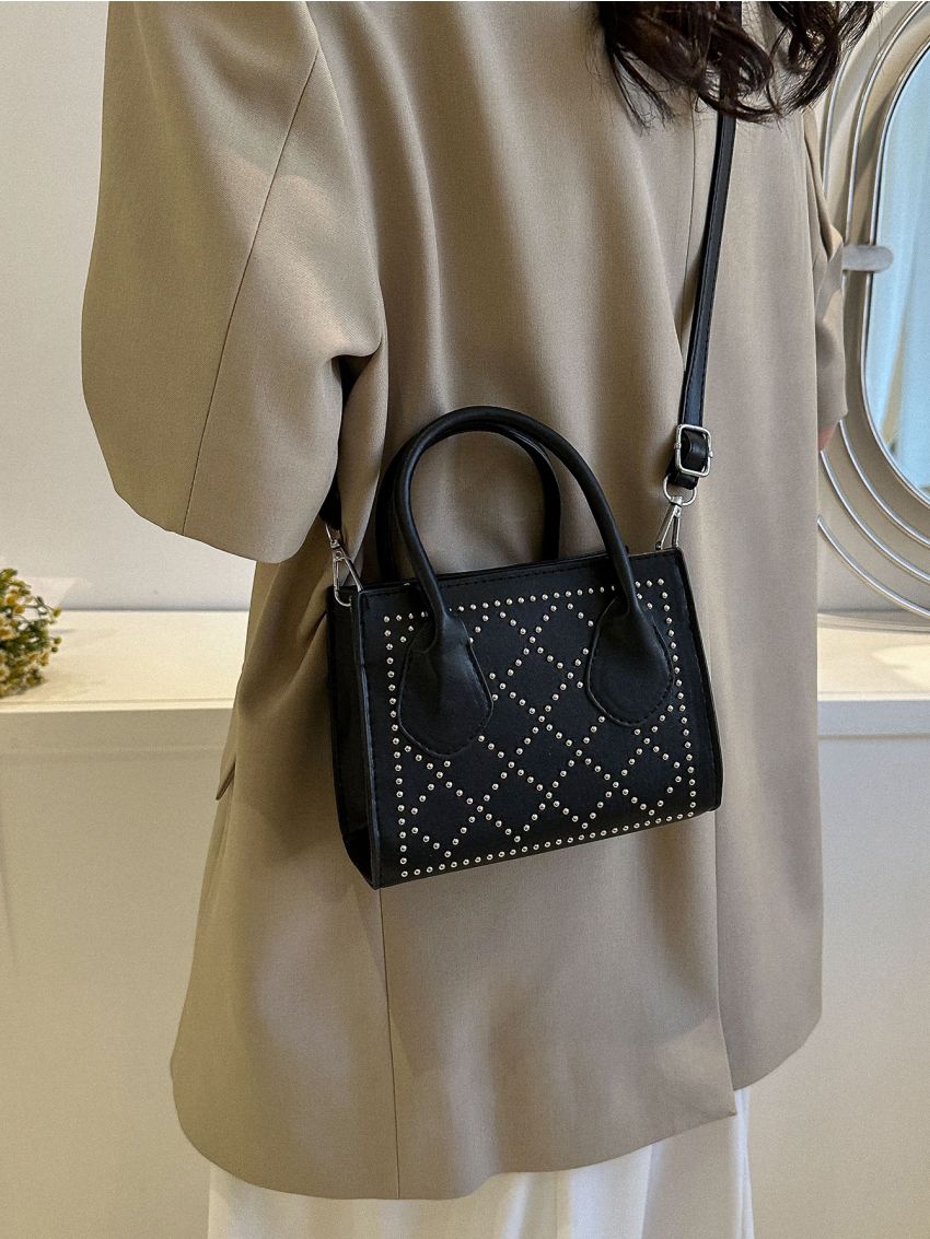 Mini Studded Decor Square Bag