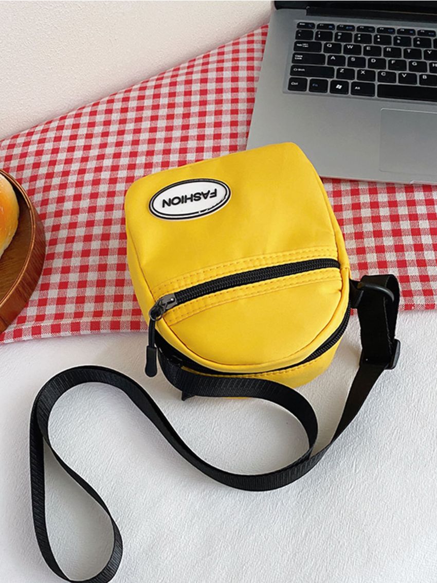 Mini Letter Patch Decor Dome Bag