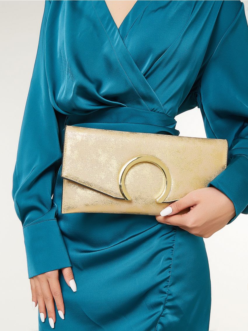 Metal Decor Flap Square Bag