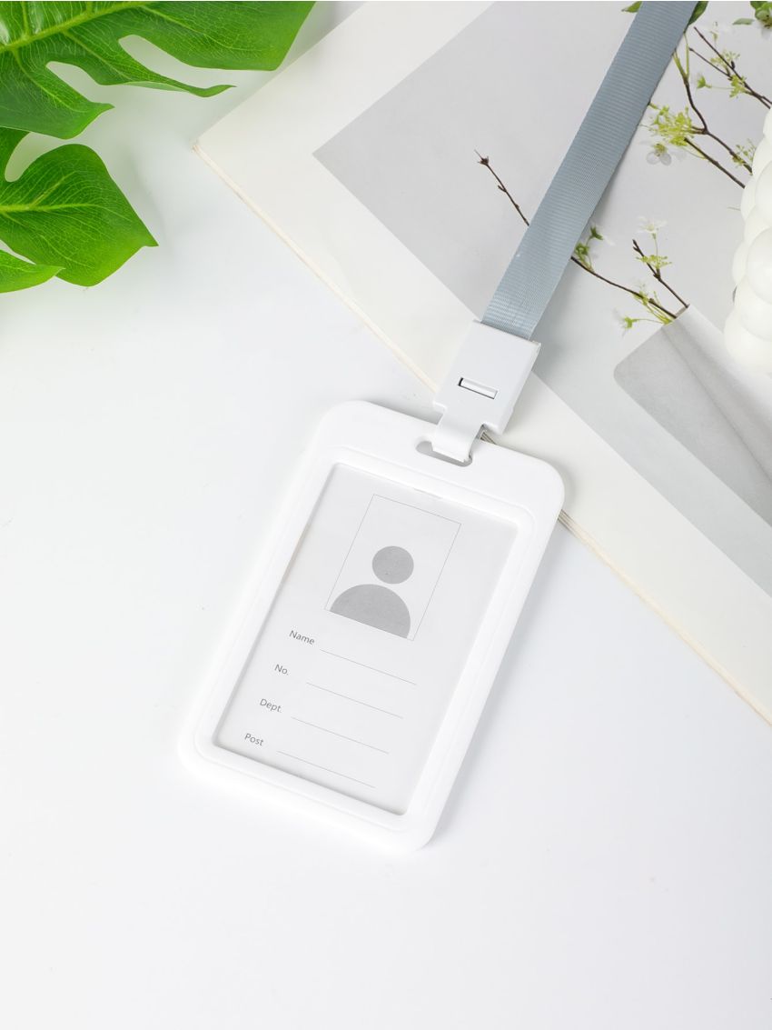 Minimalist White ID Card Holder