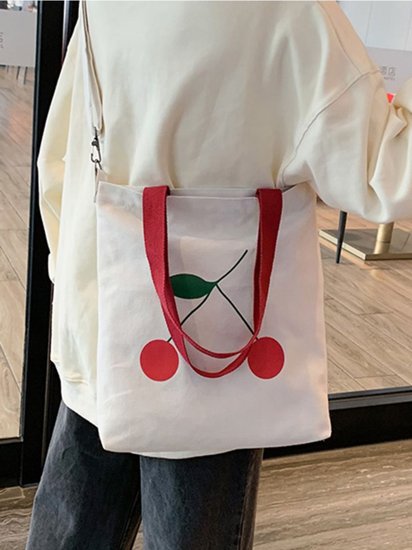 Cherry Graphic Shopper Bag