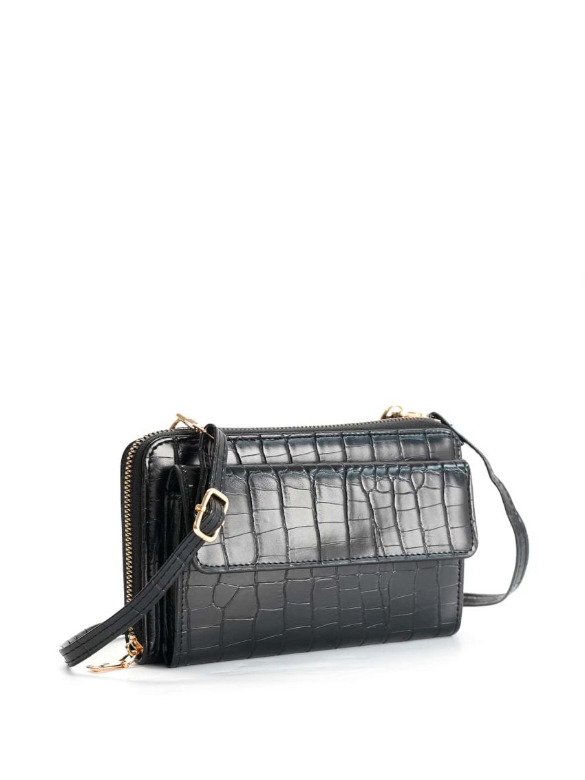 Crocodile Embossed Phone Wallet