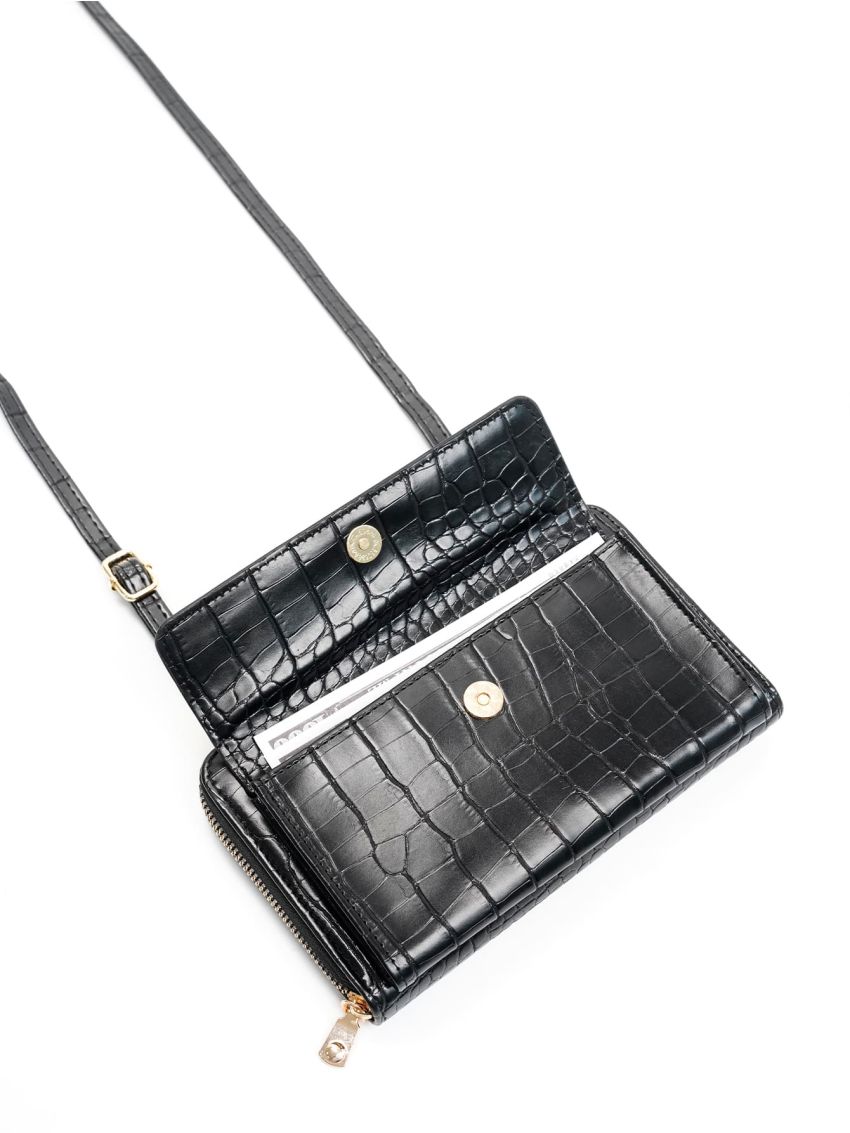 Crocodile Embossed Phone Wallet