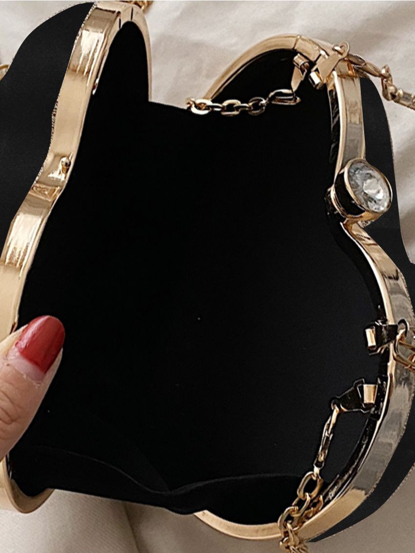 Mini Glitter Heart Design Novelty Bag