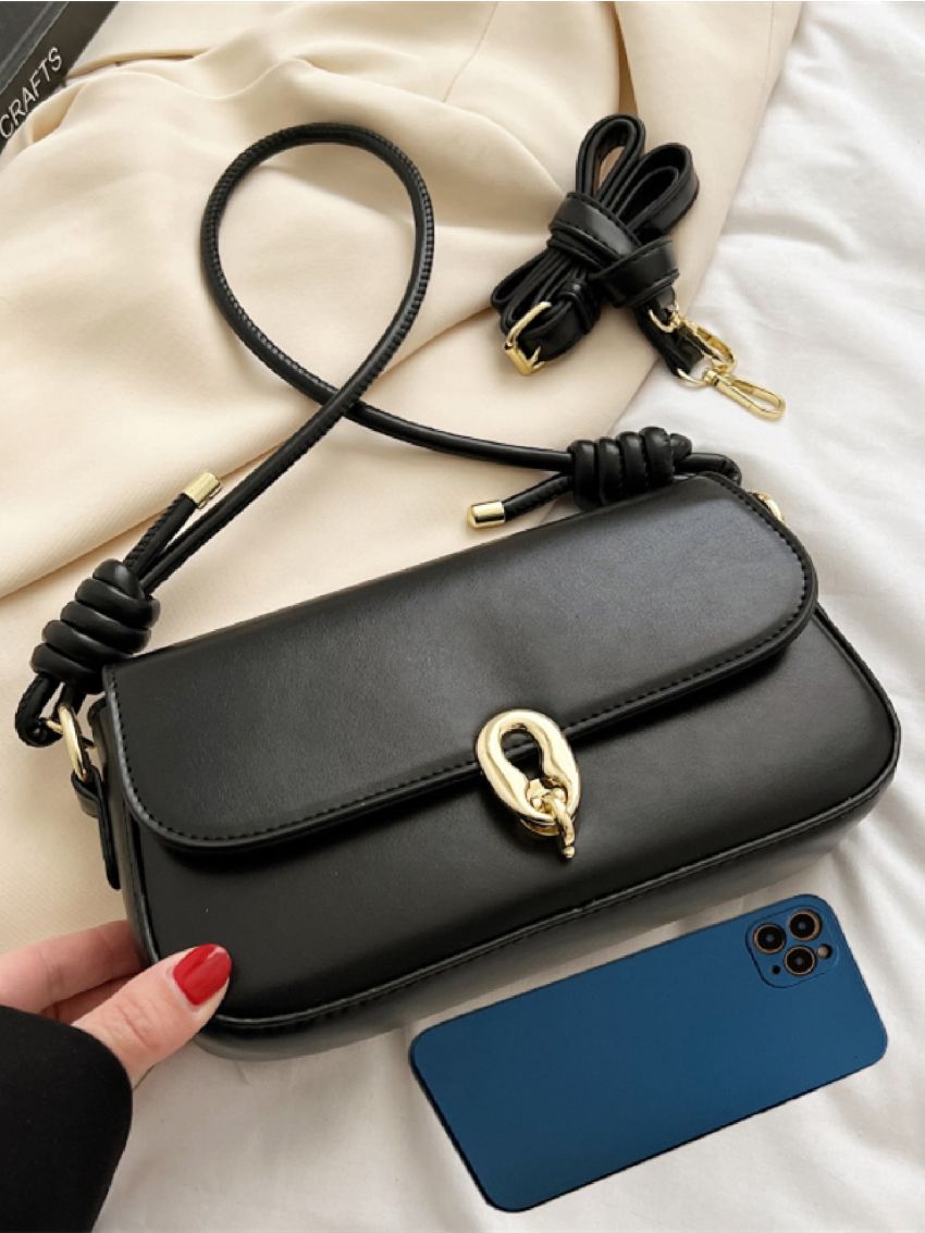 Minimalist Flap Baguette Bag