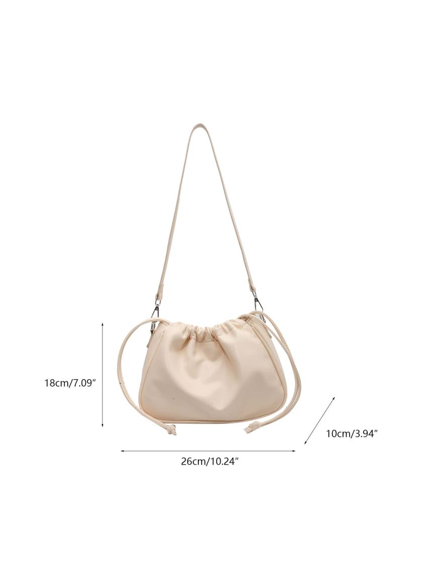 Minimalist Drawstring Design Bucket Bag