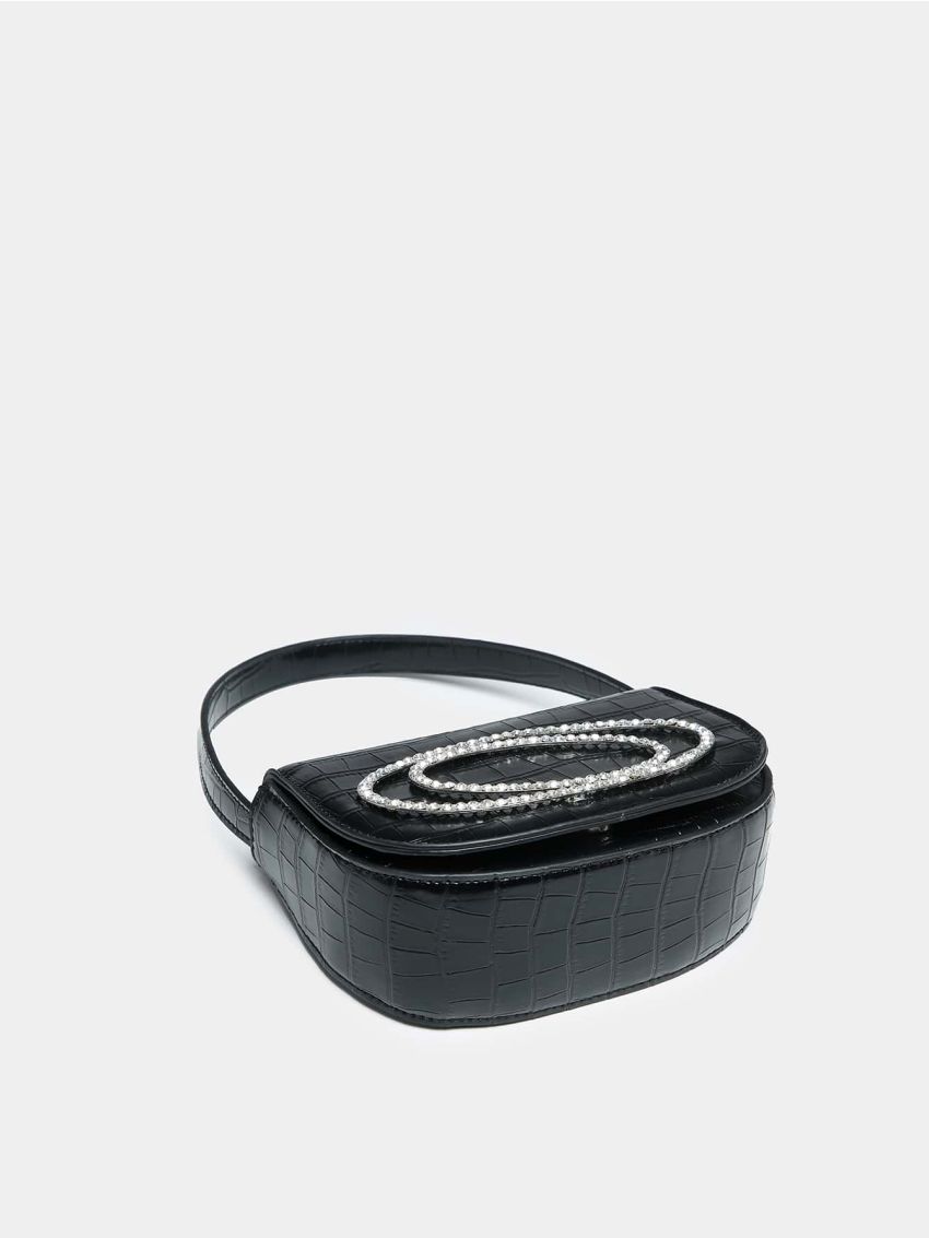 Mini Crocodile Embossed Satchel Bag