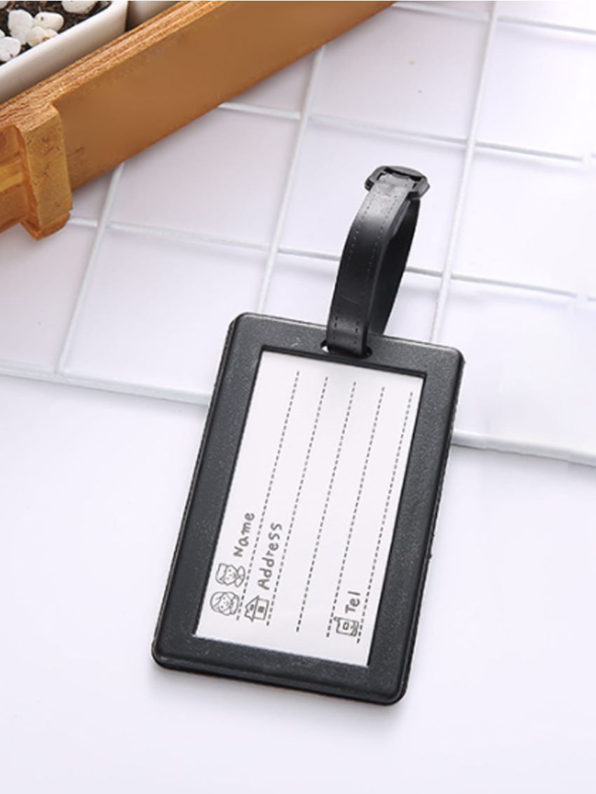 Colorblock Plaid Pattern Luggage Tag
