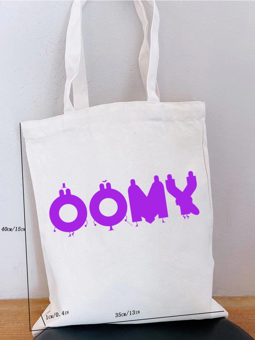 Letter Graphic Shopper Bag