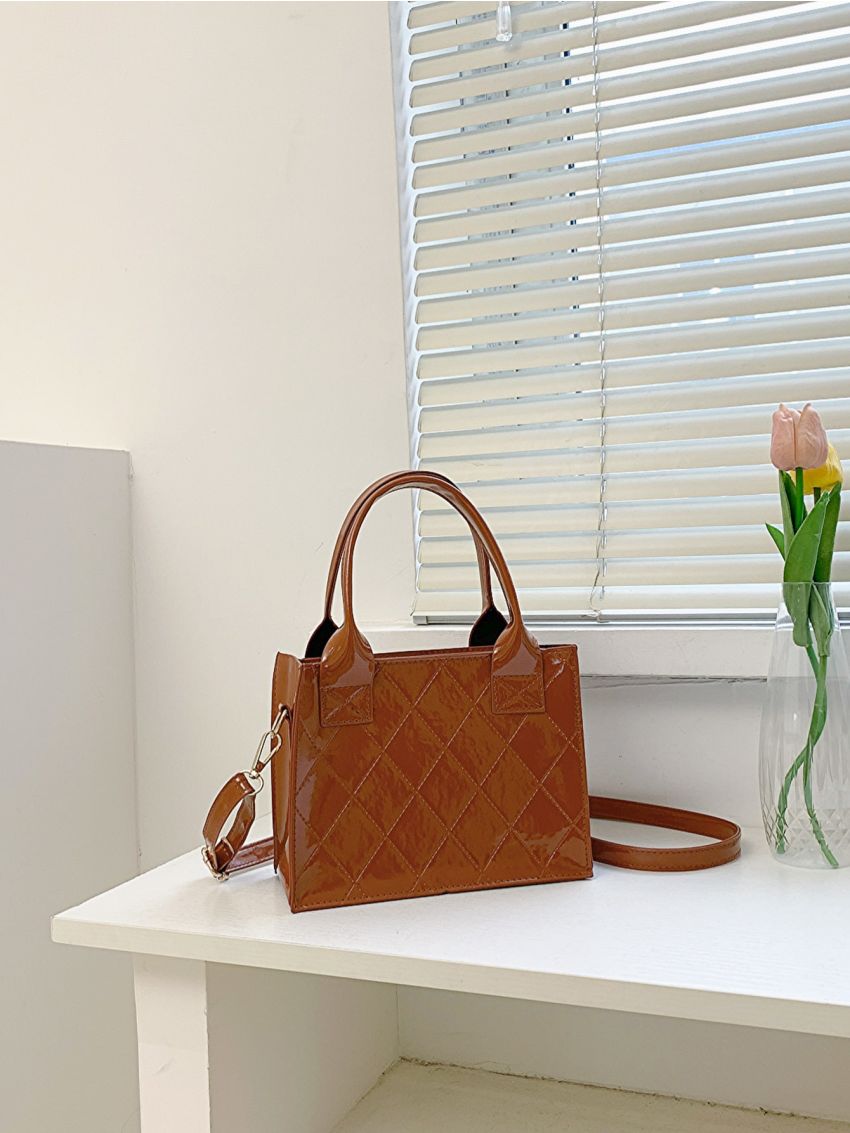 Mini Stitch Detail Square Bag