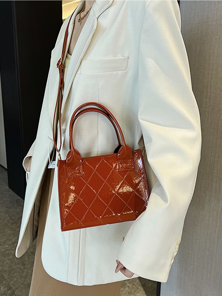 Mini Stitch Detail Square Bag