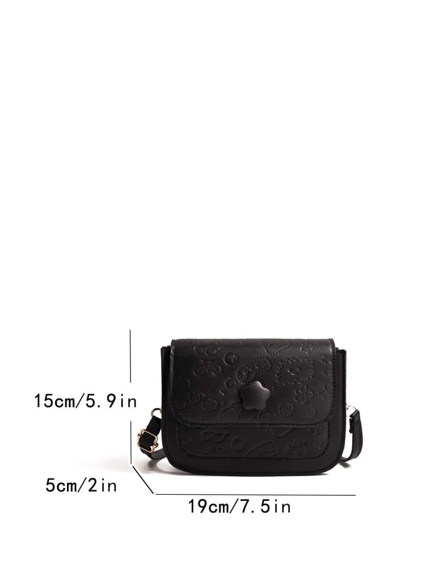 Mini Graphic Crossbody Flap Square Bag