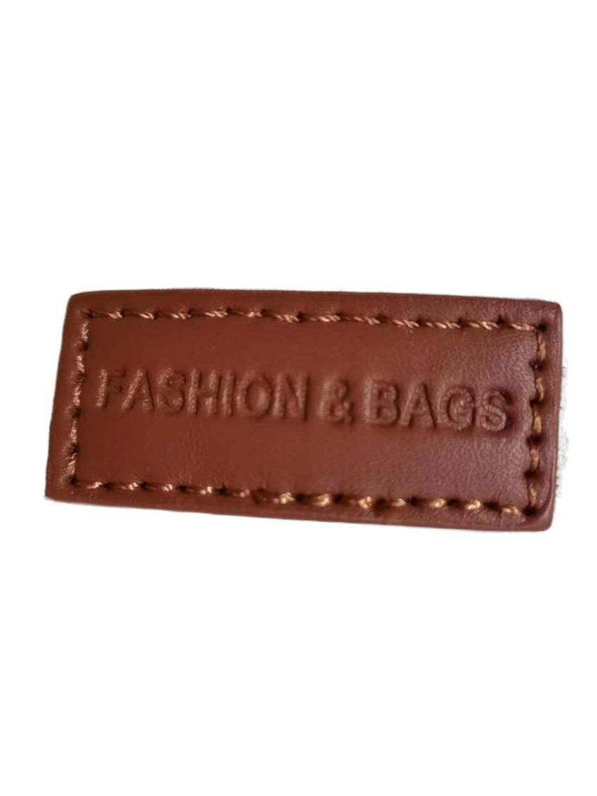 Checkered Pattern Letter Patch Decor Hobo Bag