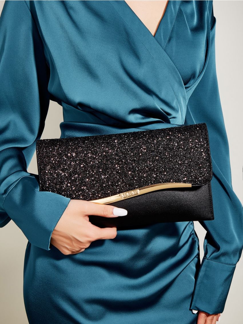 Glitter Flap Envelope Bag