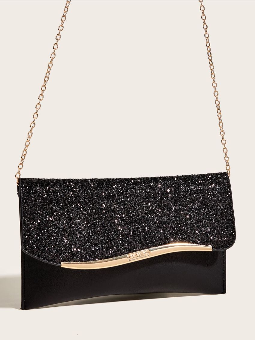 Glitter Flap Envelope Bag