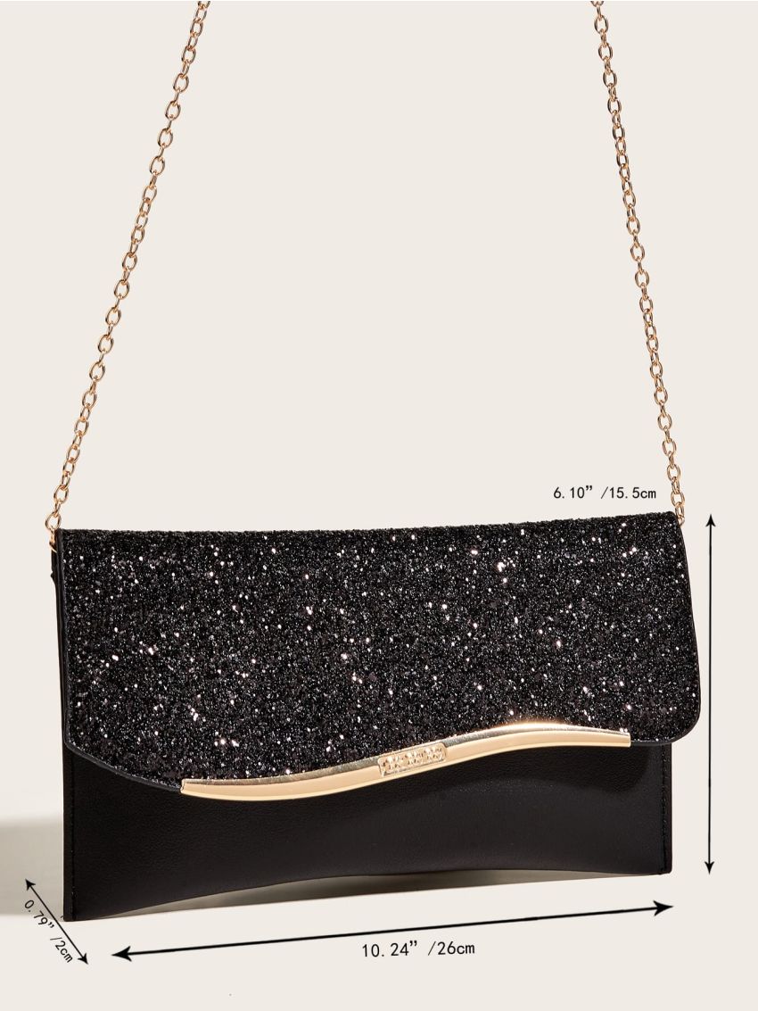 Glitter Flap Envelope Bag