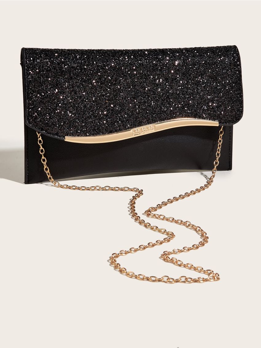Glitter Flap Envelope Bag