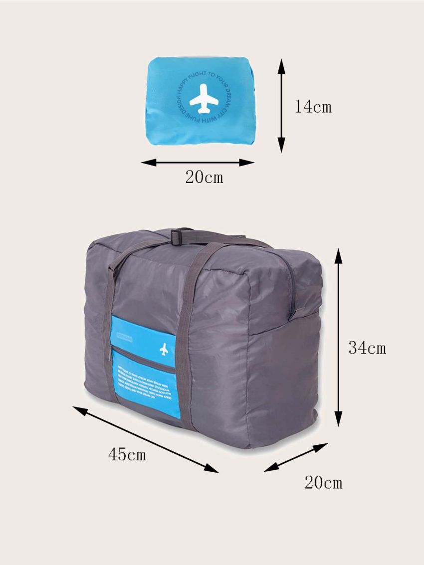Letter Graphic Travel Bag Foldable Sporty