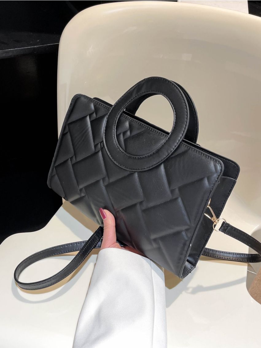 Minimalist Textured Square Bag