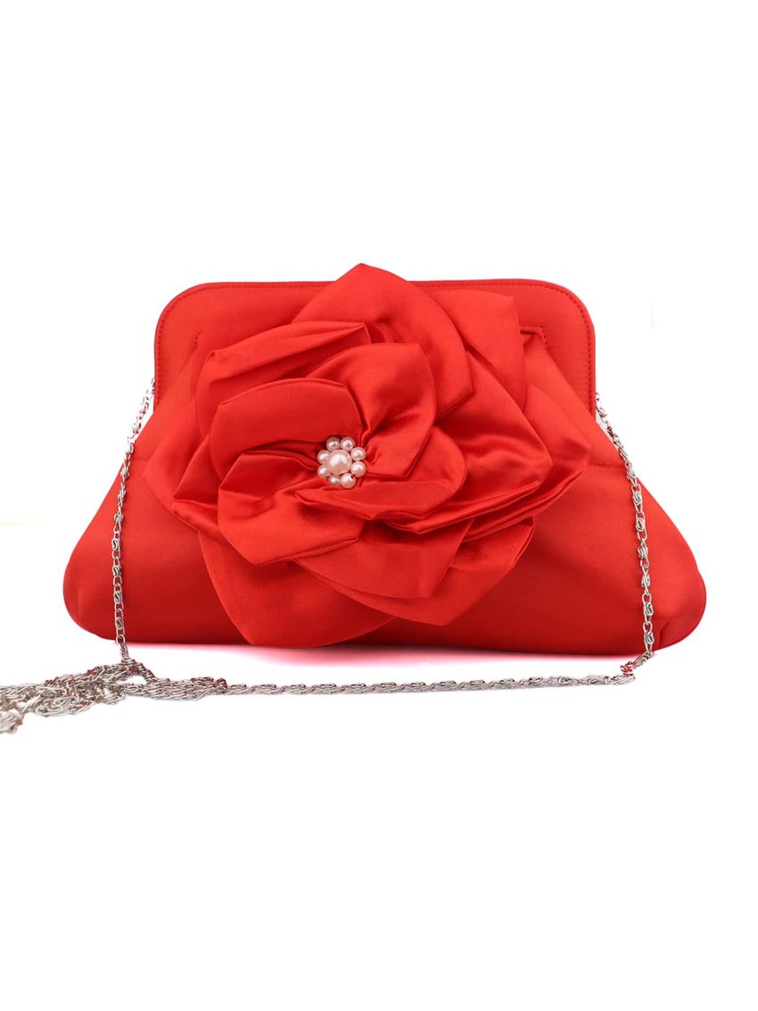 Mini Flower Decor Chain Evening Bag