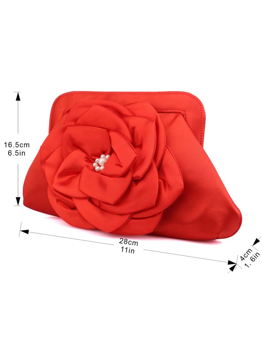Mini Flower Decor Chain Evening Bag